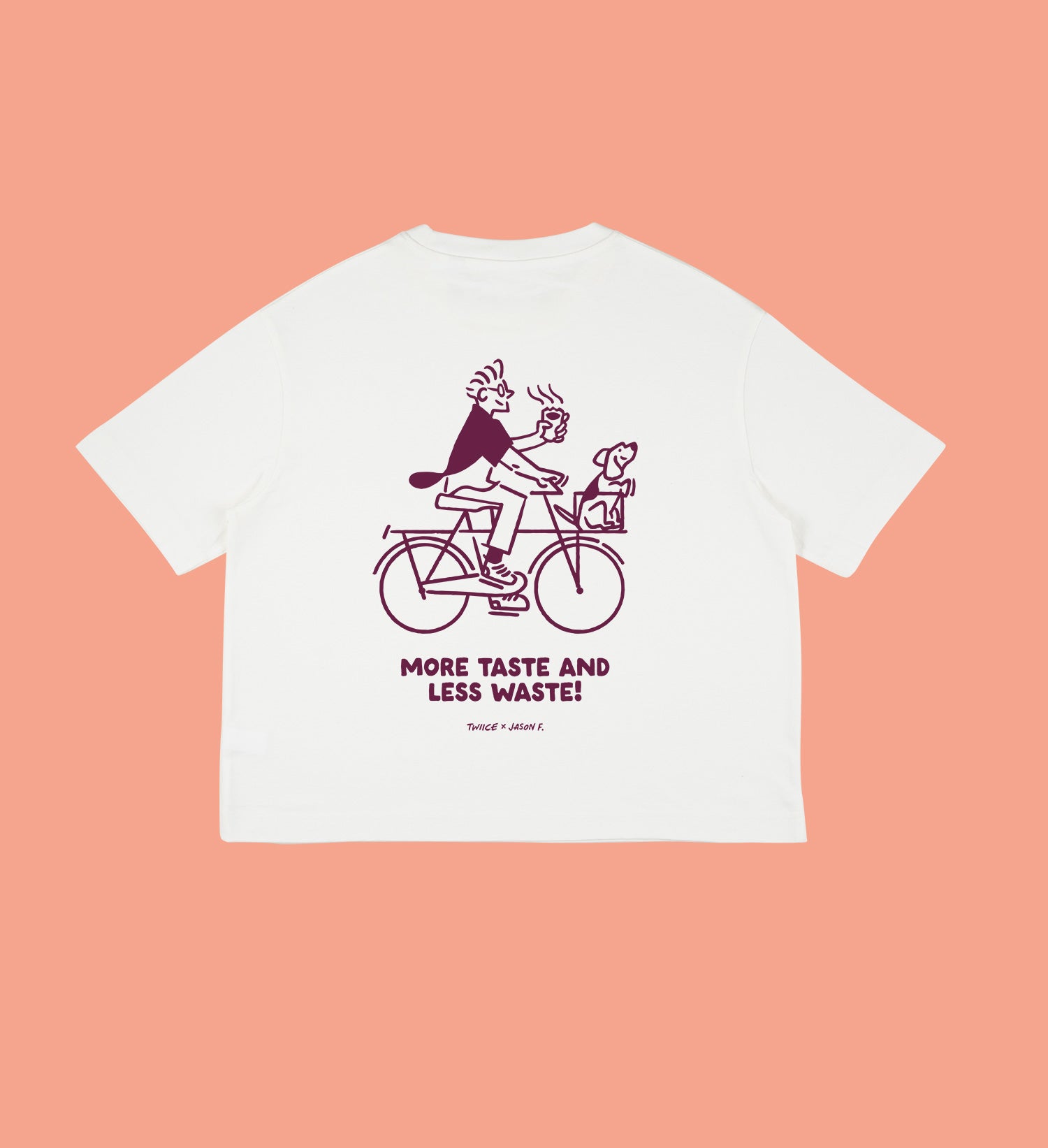 mike-on-bike womens oversized cropped tee